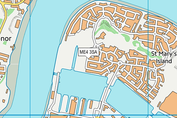 ME4 3SA map - OS VectorMap District (Ordnance Survey)