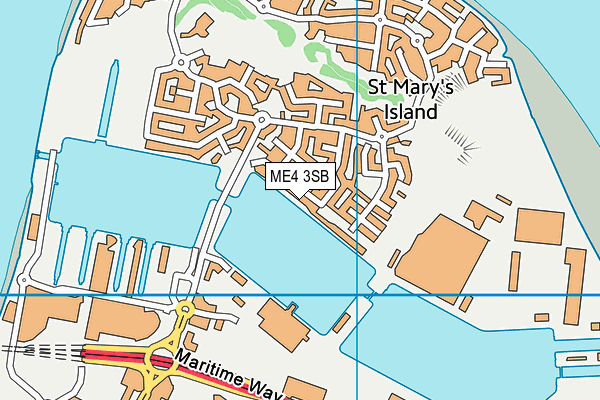 ME4 3SB map - OS VectorMap District (Ordnance Survey)