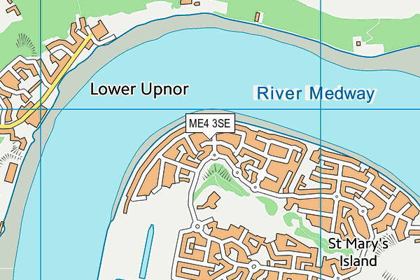 ME4 3SE map - OS VectorMap District (Ordnance Survey)