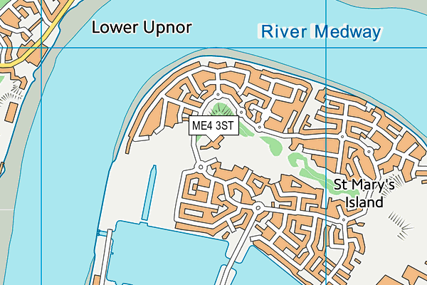 ME4 3ST map - OS VectorMap District (Ordnance Survey)