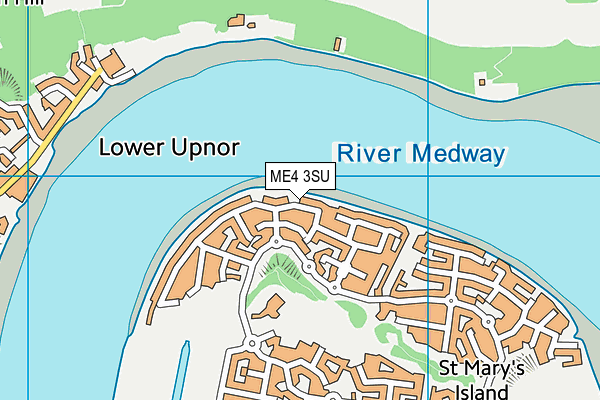 ME4 3SU map - OS VectorMap District (Ordnance Survey)