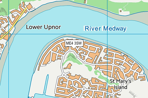 ME4 3SW map - OS VectorMap District (Ordnance Survey)