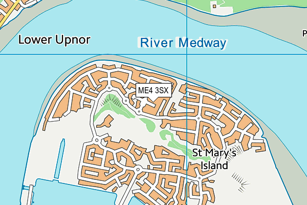 ME4 3SX map - OS VectorMap District (Ordnance Survey)