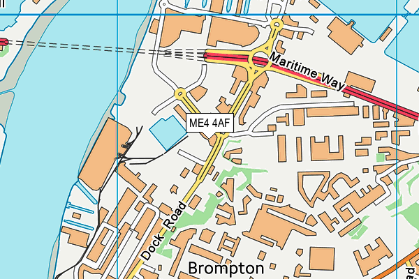 ME4 4AF map - OS VectorMap District (Ordnance Survey)