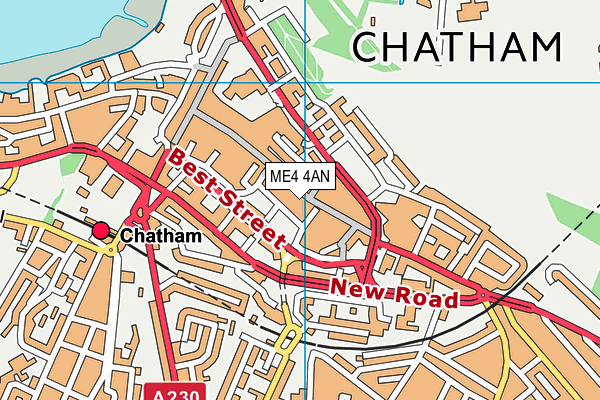 ME4 4AN map - OS VectorMap District (Ordnance Survey)