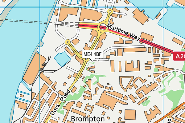 ME4 4BF map - OS VectorMap District (Ordnance Survey)