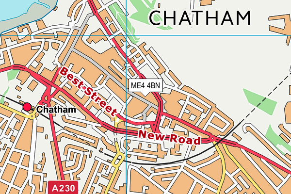 ME4 4BN map - OS VectorMap District (Ordnance Survey)