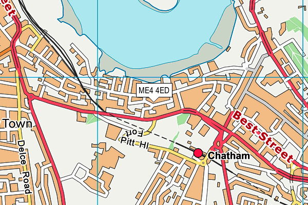 ME4 4ED map - OS VectorMap District (Ordnance Survey)