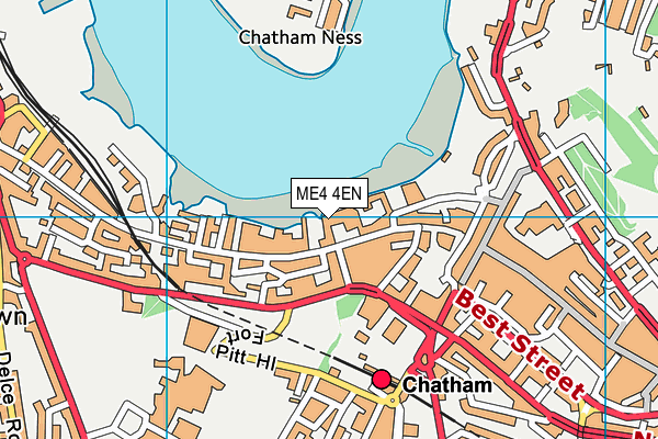 ME4 4EN map - OS VectorMap District (Ordnance Survey)