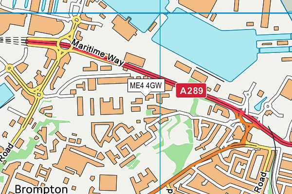 ME4 4GW map - OS VectorMap District (Ordnance Survey)