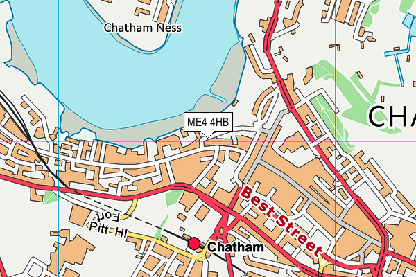 ME4 4HB map - OS VectorMap District (Ordnance Survey)