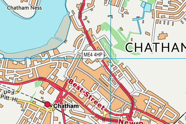 Fitness First For Women (Chatham) (Closed) map (ME4 4HP) - OS VectorMap District (Ordnance Survey)