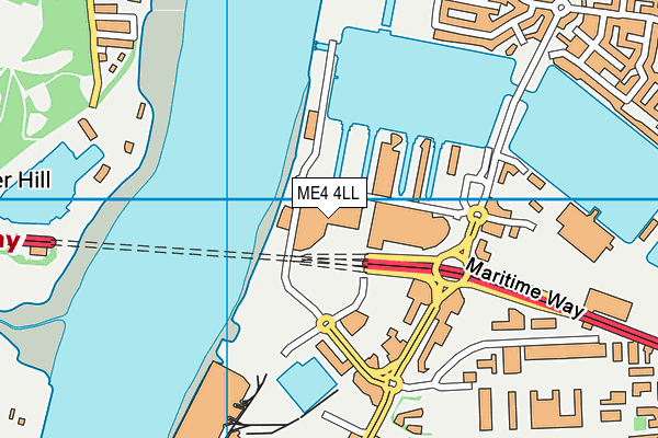 Puregym (Chatham) map (ME4 4LL) - OS VectorMap District (Ordnance Survey)
