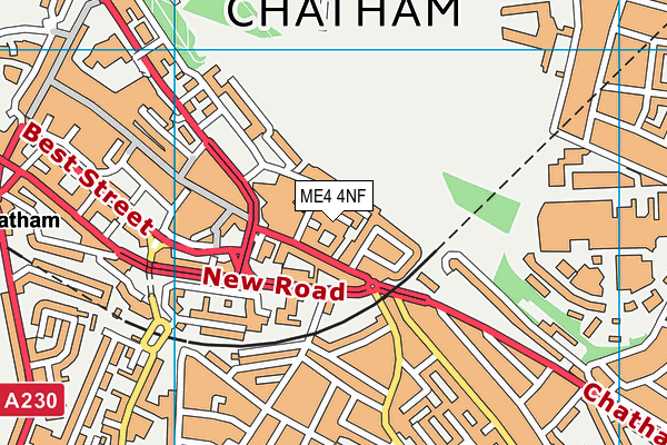 ME4 4NF map - OS VectorMap District (Ordnance Survey)