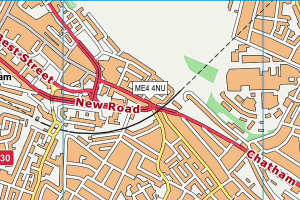 ME4 4NU map - OS VectorMap District (Ordnance Survey)