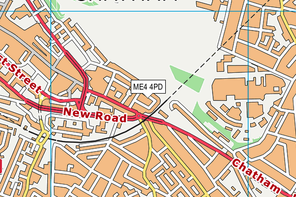 ME4 4PD map - OS VectorMap District (Ordnance Survey)