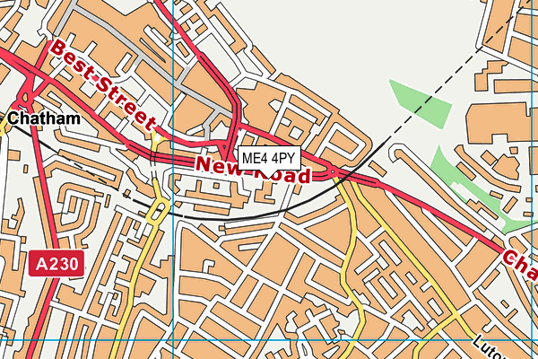 ME4 4PY map - OS VectorMap District (Ordnance Survey)