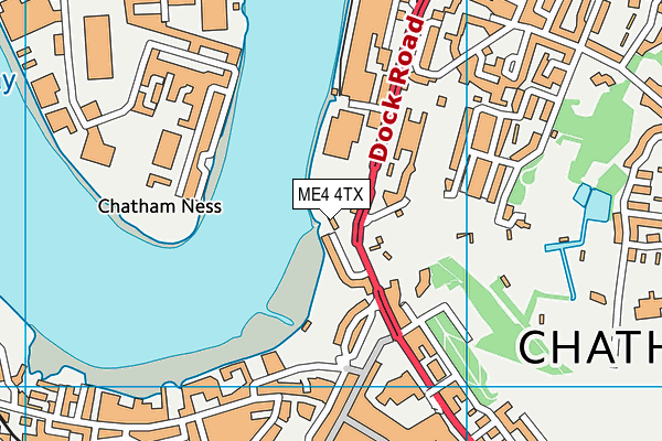 ME4 4TX map - OS VectorMap District (Ordnance Survey)