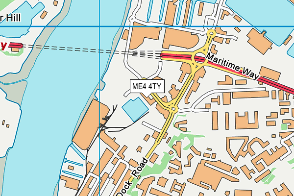 ME4 4TY map - OS VectorMap District (Ordnance Survey)