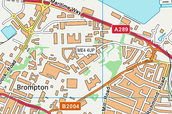 ME4 4UP map - OS VectorMap District (Ordnance Survey)