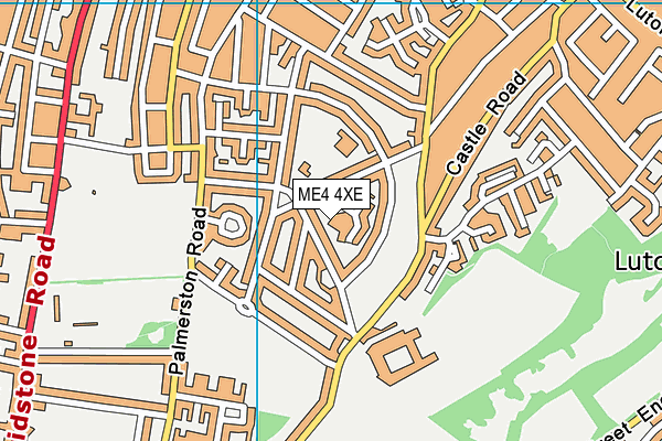 ME4 4XE map - OS VectorMap District (Ordnance Survey)