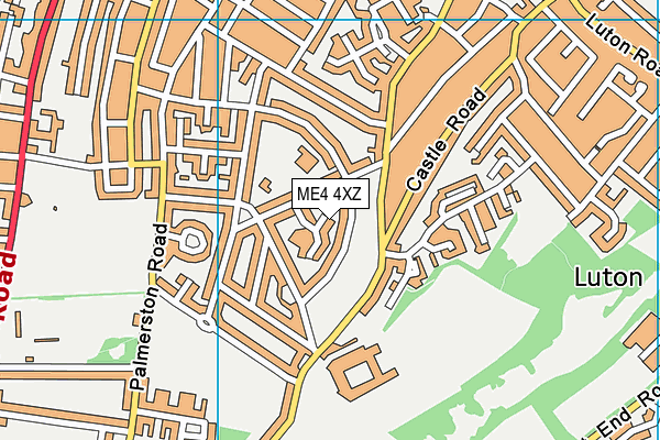 ME4 4XZ map - OS VectorMap District (Ordnance Survey)