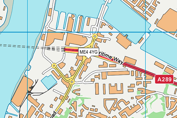 ME4 4YG map - OS VectorMap District (Ordnance Survey)