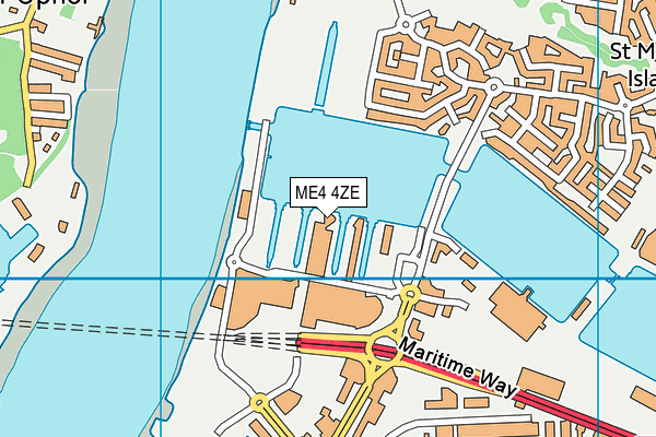 ME4 4ZE map - OS VectorMap District (Ordnance Survey)