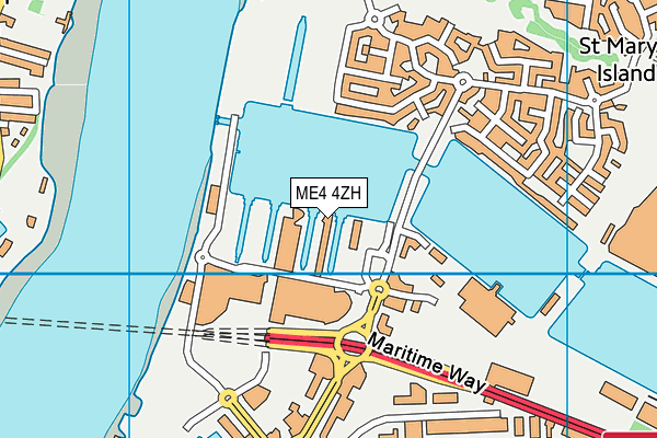 ME4 4ZH map - OS VectorMap District (Ordnance Survey)