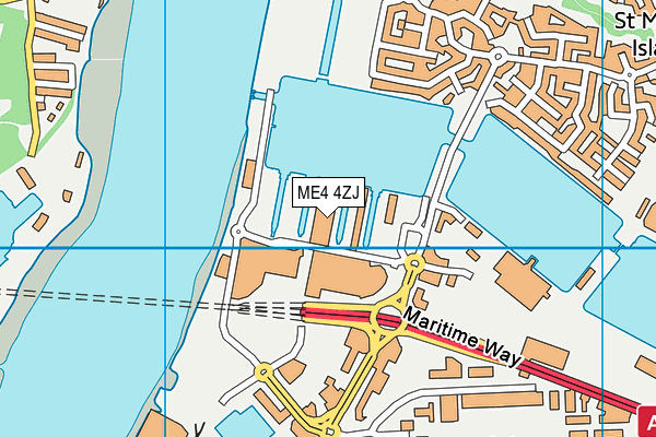 ME4 4ZJ map - OS VectorMap District (Ordnance Survey)
