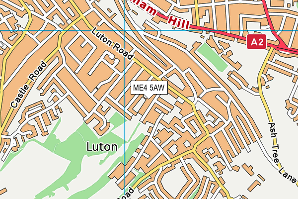 Luton Primary School map (ME4 5AW) - OS VectorMap District (Ordnance Survey)