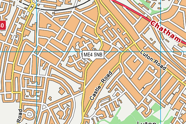ME4 5NB map - OS VectorMap District (Ordnance Survey)