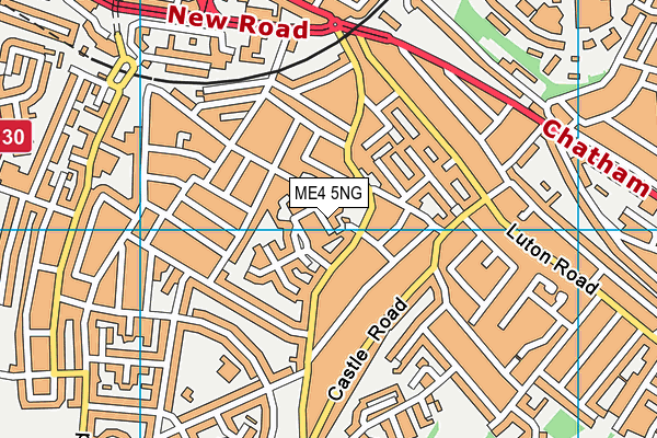 ME4 5NG map - OS VectorMap District (Ordnance Survey)
