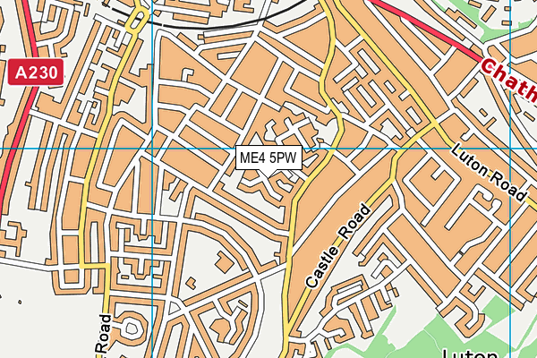ME4 5PW map - OS VectorMap District (Ordnance Survey)