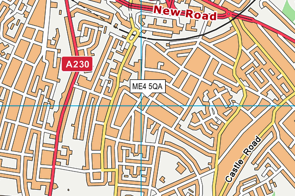 ME4 5QA map - OS VectorMap District (Ordnance Survey)