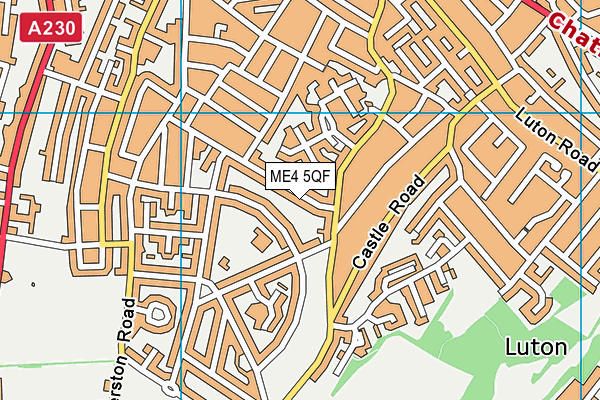 ME4 5QF map - OS VectorMap District (Ordnance Survey)