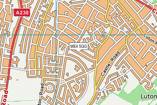 ME4 5QG map - OS VectorMap District (Ordnance Survey)
