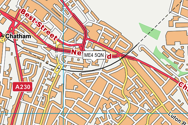 ME4 5QN map - OS VectorMap District (Ordnance Survey)