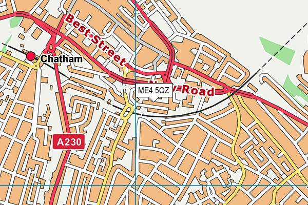 ME4 5QZ map - OS VectorMap District (Ordnance Survey)