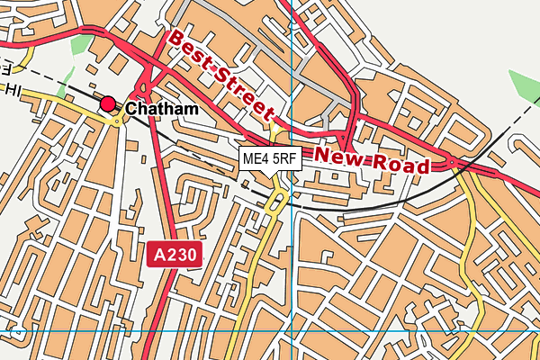 ME4 5RF map - OS VectorMap District (Ordnance Survey)