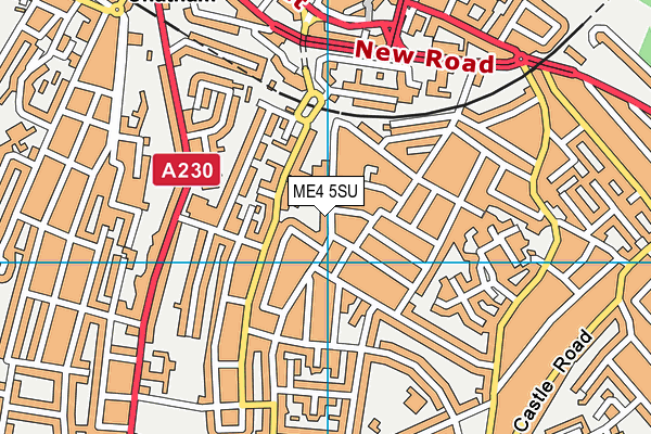 ME4 5SU map - OS VectorMap District (Ordnance Survey)