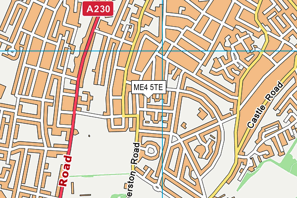 ME4 5TE map - OS VectorMap District (Ordnance Survey)