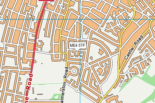 ME4 5TF map - OS VectorMap District (Ordnance Survey)