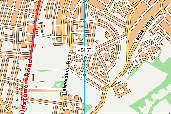ME4 5TL map - OS VectorMap District (Ordnance Survey)