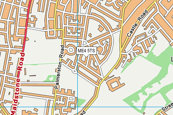 ME4 5TS map - OS VectorMap District (Ordnance Survey)