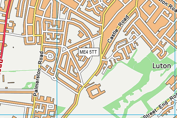 ME4 5TT map - OS VectorMap District (Ordnance Survey)