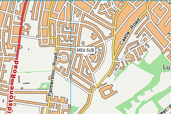 ME4 5UB map - OS VectorMap District (Ordnance Survey)