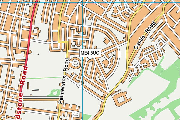 ME4 5UG map - OS VectorMap District (Ordnance Survey)