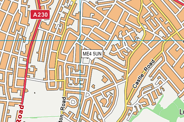 ME4 5UN map - OS VectorMap District (Ordnance Survey)