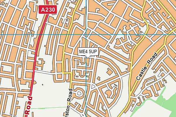 ME4 5UP map - OS VectorMap District (Ordnance Survey)